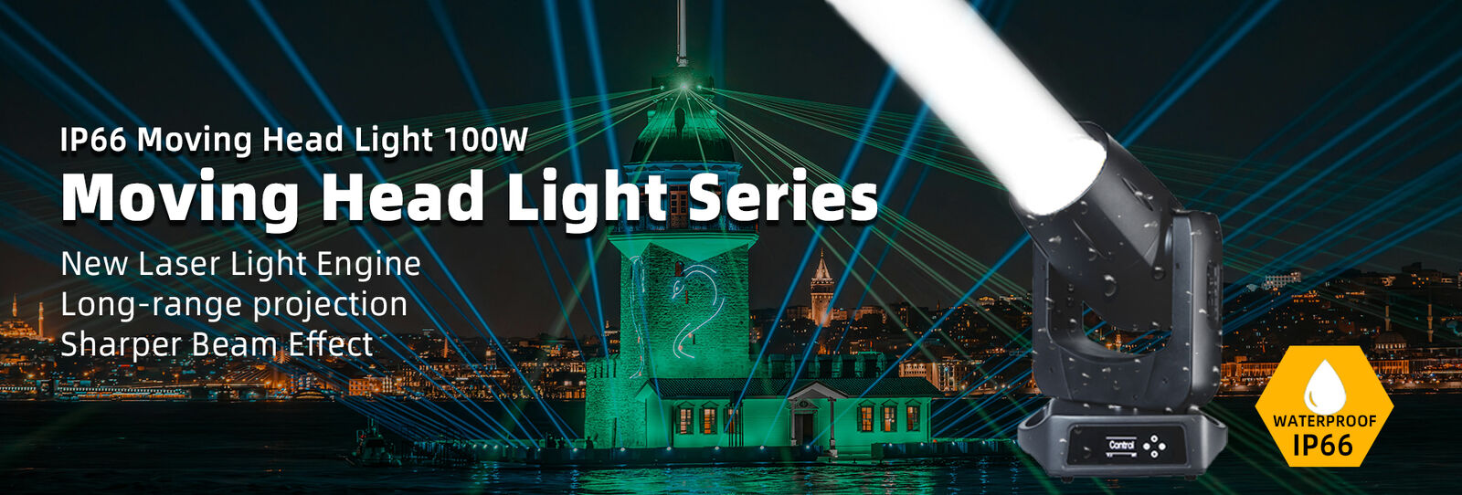 Luz principal movente do feixe do diodo emissor de luz