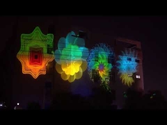 Projetor LED Zoom Exterior Gobo Ripple com Controlo DMX Sem Fios