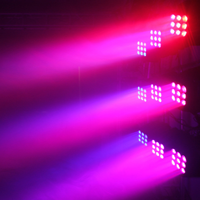 Luz profissional 9x10W RGBW 4 da matriz do diodo emissor de luz do painel 3x3 em 1 luz principal móvel para o disco do DJ