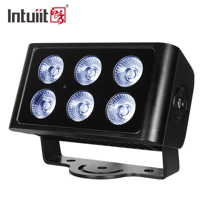 6x5W Iluminação exterior à prova d'água DMX512 RGBW Lâmpada LED Villa pátio edifício ponte projeto Iluminação de paisagem Luz de cor