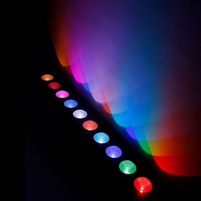 10x9W RGB DMX 3in1 LED luz de lavagem de parede iluminação de palco de lavagem de barra linear