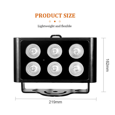 6x5W Iluminação exterior à prova d'água DMX512 RGBW Lâmpada LED Villa pátio edifício ponte projeto Iluminação de paisagem Luz de cor