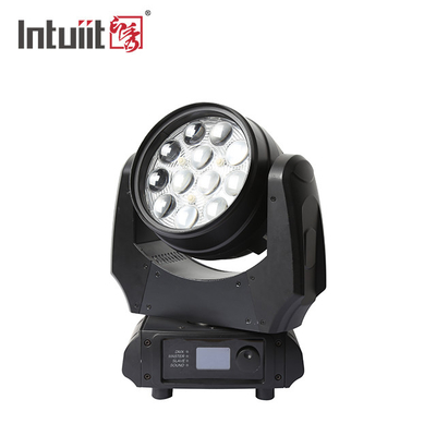 Led Wash Par 4In1 12X10W Zoom Rgbw Led Wash Moving Head Light Para Iluminação de Palco Dj Disco