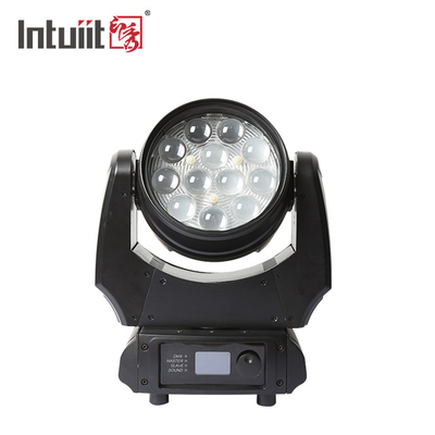 Led Wash Par 4In1 12X10W Zoom Rgbw Led Wash Moving Head Light Para Iluminação de Palco Dj Disco