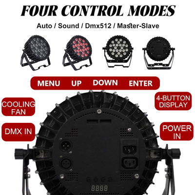 Luz de palco profissional 82W RGB 24*Tri-3W Indoor DMX512 Slim Flat Led Par Light