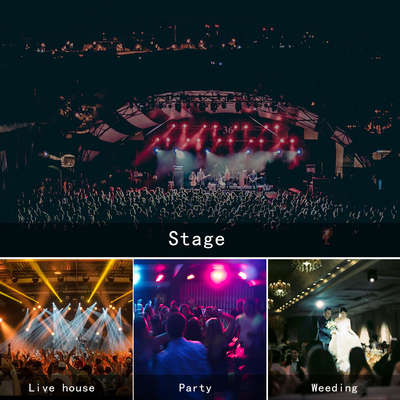 22W Alumínio LED Par Luzes DMX 512 Clube de festas Disco Iluminação RGBW 3in1 LED Par pode Luzes de palco