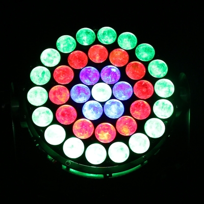 37x10W RGBW 4in1 Led Wash Iluminação do palco DMX Luzes de DJ Profissional 370W Zoom Moving Head Light For Party