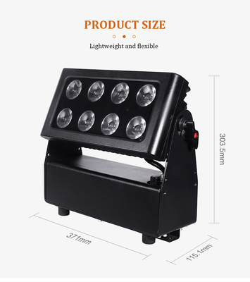 LED Bateria Par 8X15W LED par luz RGBW 4in1 8pcs 15W bateria par luz DMX512 Stage Light