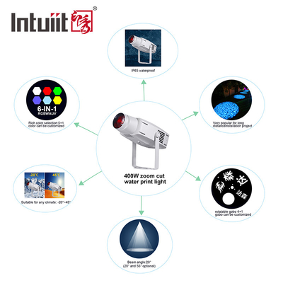 400W Outdoor Water Wave Led Gobo Projector Light com IP65 Para Parque Temático