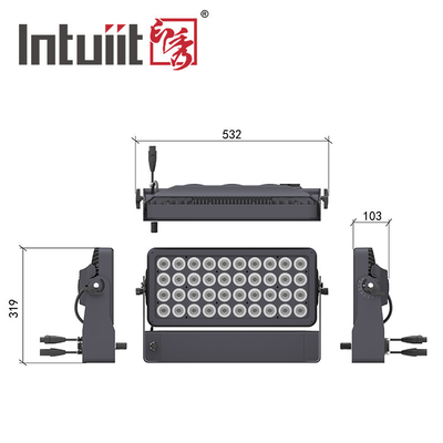 IP65 lavagem 400w cor da cidade ip65 luz de palco à prova d'água rgbw 4in1 led dmx512 luz de lavagem de parede