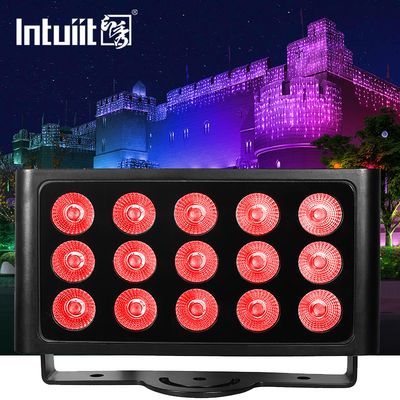 Luz de palco Quadrado 15x5w Ip65 impermeável Lava-parede Luz de inundação Par luz