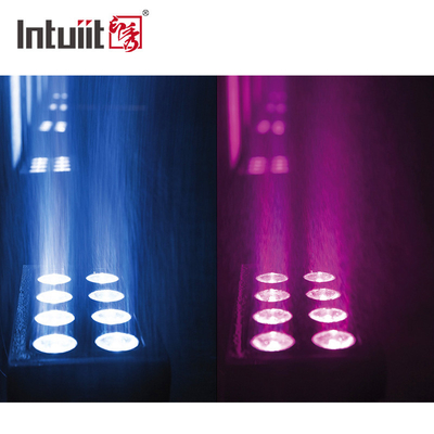 8*15W RGBW 4 em 1 Bateria LED Lâmpada de Par quadrado Área exterior Iluminação de palco à prova d'água DMX Controle DJ Disco Equipamento de iluminação