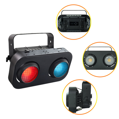 200W Cob LED Par Can Stage Light Branco quente ou RGB 2 Olhos LED Blinder Light DMX Luzes de público