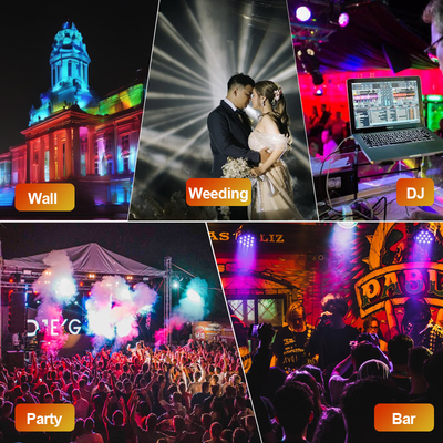 16*5W LEDs Luz de palco Alumínio Casamento DMX LED Strobe Lights Lava-parede