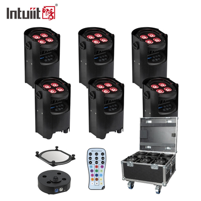 8X15W luz colorida da cidade RGBW 4in1 IP54 resistente à água luz de lavadora de parede para DJ bar palco de concerto ao ar livre Bateria Alimentada