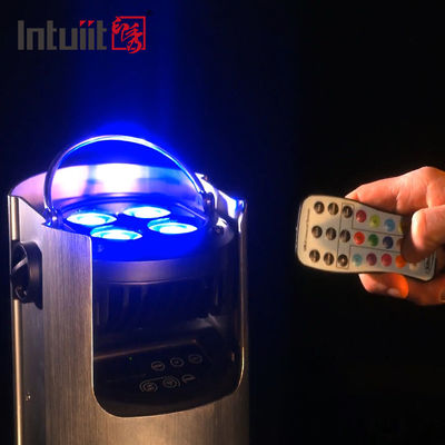 IP54 Remote Control Wedding Stage Battery Led Uplight Rgb Wireless Dj Light Bar Dmx512 4x12W Led Spotlights