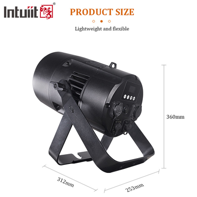 200W COB Luz LED Zoom linear 10 a 55 graus RGBW Sala de conferências Teatro Luz de inundação DMX LED Par
