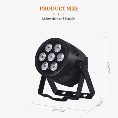 Impotente sem fio DMX Exterior 7x20W RGBWA UV 6in1 IP65 LED Par Light Uplight Exterior