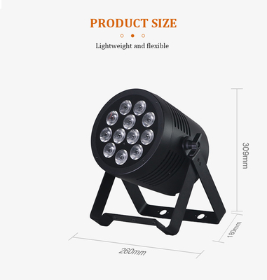 IP65 Iluminação de palco de DJ ao ar livre 12x20W RGBWA UV 6in1 LED de alumínio Par sem ruído Efeito de lavagem de discoteca com DMX512