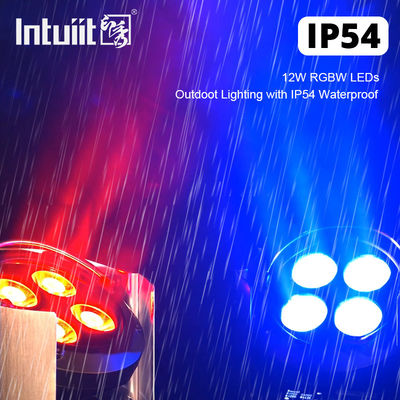 4*12W RGBW IP54 Bateria sem fio LED Uplights para aplicações de jardim