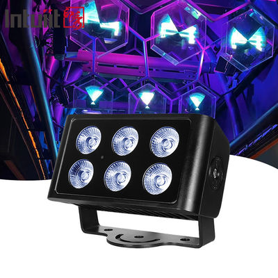 6x5W Iluminação exterior à prova d'água DMX512 RGBW Lâmpada LED Villa pátio edifício ponte projeto Iluminação de paisagem Luz de cor