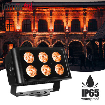 DMX512 6x5W RGBW 4in1 IP65 DJ à prova d'água Wedding Stage City Wall Washer Outdoor LED Wash Flood Light