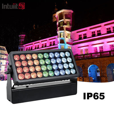 Luz de cor urbana LED RGBW 40*10W para exteriores, efeito Beam Wash Strobe, à prova d'água, arruela de parede, holofotes IP65, modo de controle DMX512