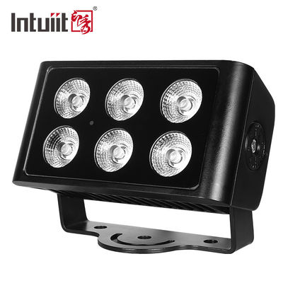 Luminária de Lavagem de Parede LED City Color 6x5W Impermeável para Exterior 4 em 1 RGBW Holofote para Hotéis e Edifícios Modo de Controle DMX512