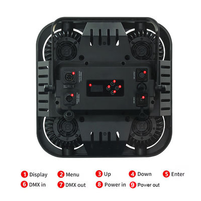 400W Waterproof 4 Eye Blinder Lights with RGB Warm White Amber Colors for Stage LED Blinder IP65 Audience Light