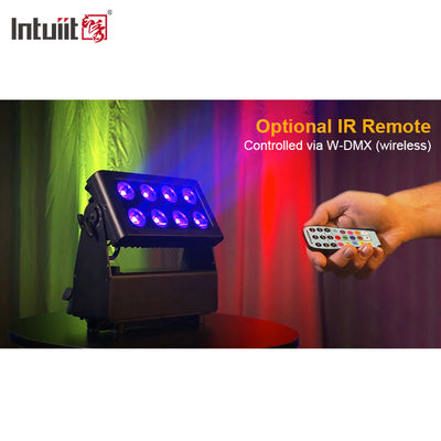 Holofote LED alimentado por bateria 8x15W para exterior sem fio RGBW 4 em 1 recarregável Uplight Par Luces LED para Fiestas DJ
