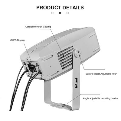 Projector LED à prova d'água de 100W para exterior Ondas de água azul dinâmico efeito de fase ondulatória Gobo Luz de projeção Luzes