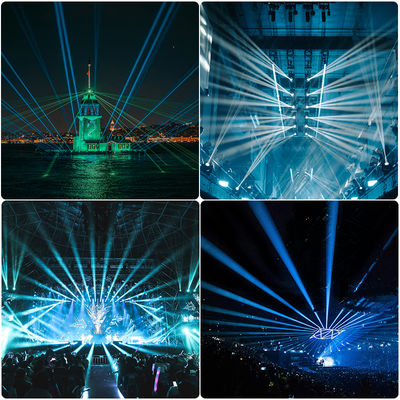Fonte de luz de laser de 100W Fonte de luz de laser de prisma de estágio personalizado Feixe de laser de 100w DMX512 Luz controlada Cabeça móvel Luz de laser IP66