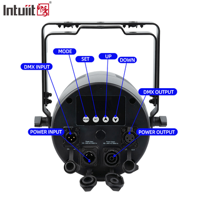Luzes Par LED 6 em 1 Uplights de Palco 7x20W RGBWA-UV DMX512 Controle Luzes DJ para Exterior para Festas de Palco, Clubes, Discotecas e Casamentos