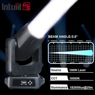 IP66 À Prova D 'Água 100 W CMY Laser Moving Head Light Ultra Estreito 0.8 Graus Ângulo de Feixe Iluminação de Palco Ao Ar Livre DMX512
