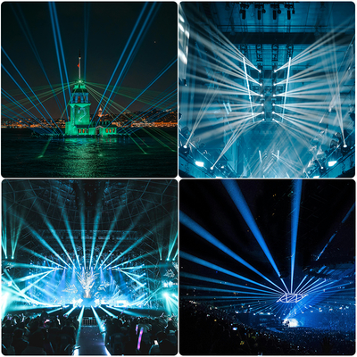 Nova Luz de Cabeça Móvel com Feixe Laser de 100w IP66 à Prova D'água para Iluminação de Palco Dmx Externa