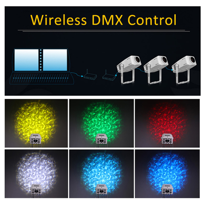 Luz LED de Ondas de Água Dinâmicas Azuis IP65 para Exterior, Lâmpada de Efeito Ripple para Palco, Logotipo de Publicidade e Projetor Gobo