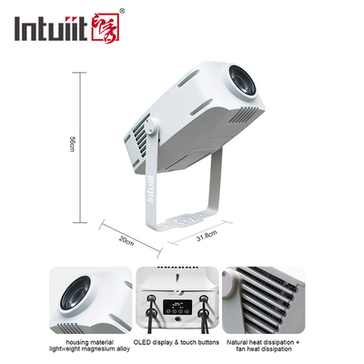 Projetor de logotipo Gobo de luz de publicidade personalizada, sinal de LED externo de 200w, IP65