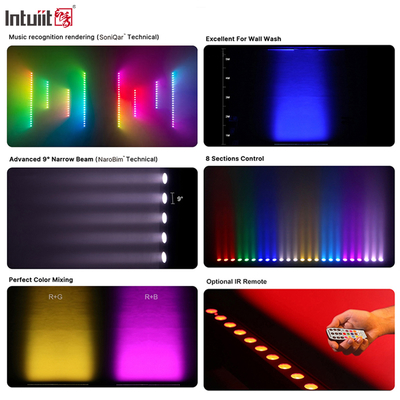 IP20 Wireless 12x2W 0,5m 4in1 Bateria LED Lâmpadas de Lava-louças de parede Luzes de palco