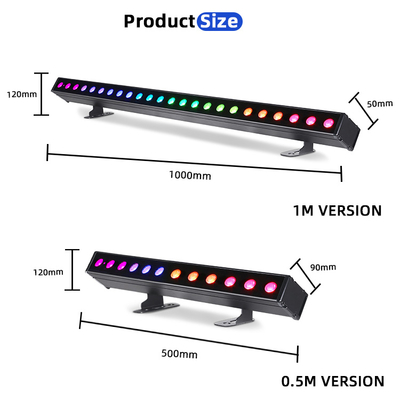 IP65 Bateria Power Led Wall Washer 12pcsx2W Rgbw 4in1 Led bar Light para exterior