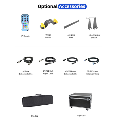 Barra de luz de palco LED DMX ativada por som e bateria de 24*2W para DJ de discoteca