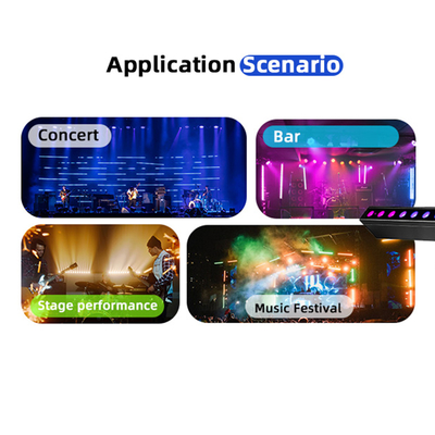 Iluminação de palco LED 24*2W DMX512 RGBW Luz LED Bares Disco Linear Clube de palco Casamento Luz LED de lavagem de parede ativada por voz