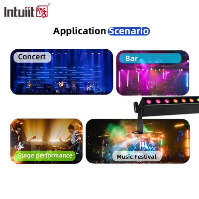 Barra de luz de palco LED DMX ativada por som e bateria de 24*2W para DJ de discoteca