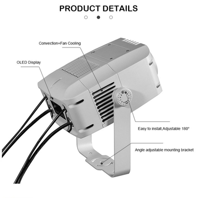 Projetor LED RGBW colorido para exteriores de 60W com padrão de água, à prova d'água IP65, para projeção de paisagens