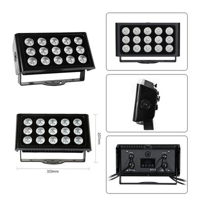 Luzes de inundação de 75W para exterior RGBW LED, iluminação de inundação, luz de lavagem de parede DJ à prova d'água IP65