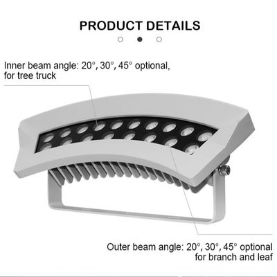 Luz de inundação LED de 36W com função de mudança de cor para iluminação de árvores ao ar livre IP65 Corpo de lâmpada de alumínio