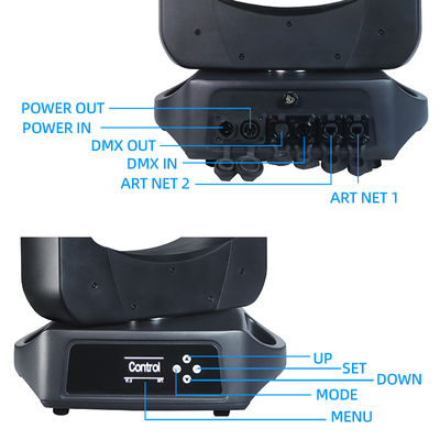 200W LED Beam Moving Head Light IP66 Iluminação de palco exterior à prova d'água DMX512 Controle para edifício de hotel Landmark Parque temático Show