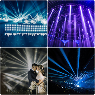 Novo Modelo LED 200W Com Roda de Oito Cores Efeito Escenário Luz Feixe Movendo Cabeça Luz Dj Club Escenário Evento