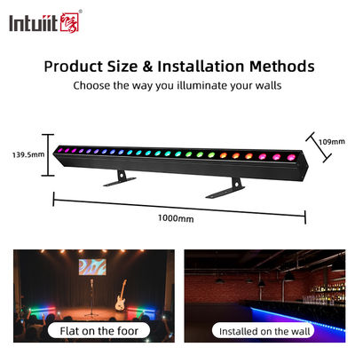 24*2W RGBW LEDs Wall Washer Light Iluminação de efeito de palco com controle remoto DMX para festa de concerto KTV Wall Wash Light