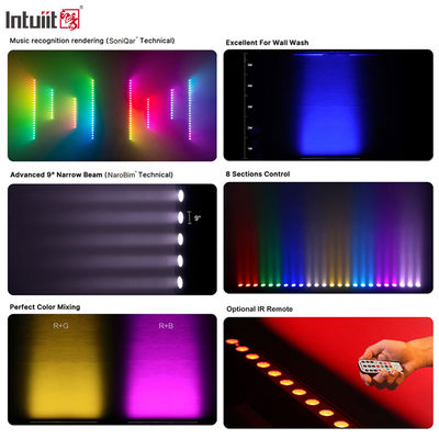 24x2W RGBW 4-em-1 LED Linear Wall Washer Bar