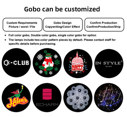 Projetor de LED 40W com Gobo Personalizado para Projeção de Logo e Luz de Boas-Vindas